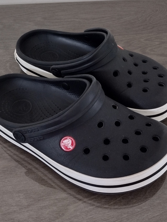 CROCS Other - Black Clog Shoes with White Trim - Crocs Classic Comfort M 4 / W 6